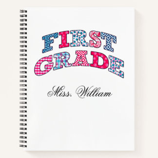 Cuaderno First Grade Teacher Personalized Spir