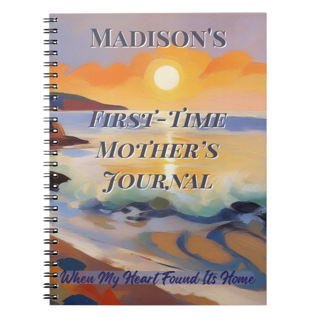 Cuaderno First-Time Mother’s Journal–Personalized Keepsake (Frente)