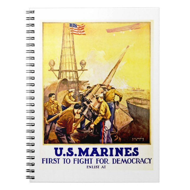 Cuaderno First to Fight for Democracy (Frente)