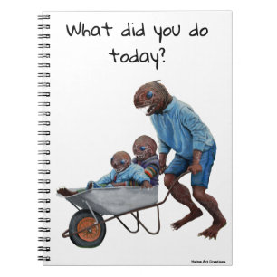 Cuaderno Fish Man Autumn Fun Ride Fantasy Art Notebook