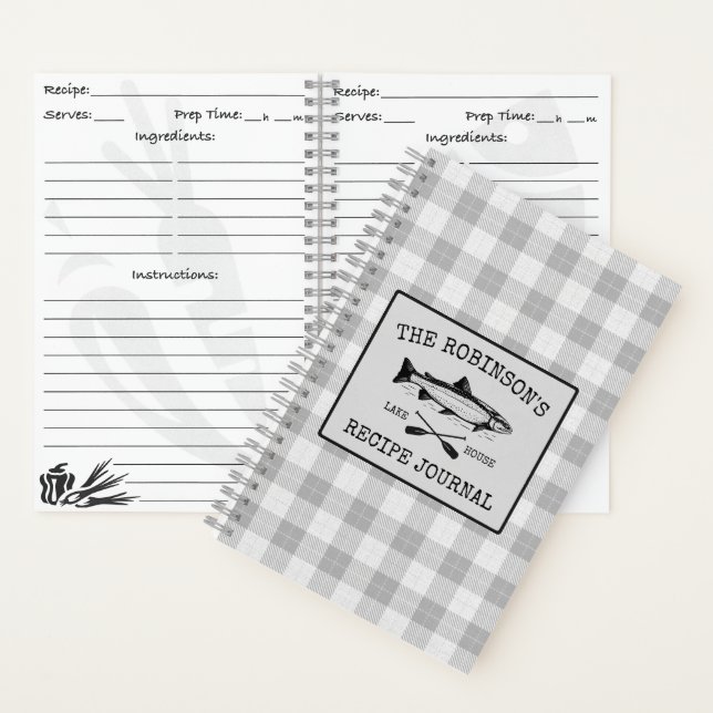 Cuaderno Fish Oars Family Lake House Receta de Placas Blanc (Interior)