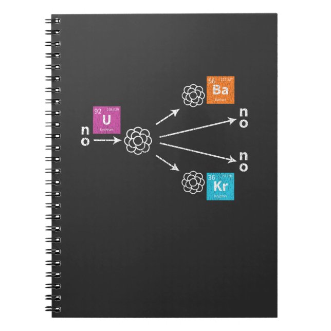 Cuaderno Física de la fisión nuclear Bario de uranio Krypto (Frente)