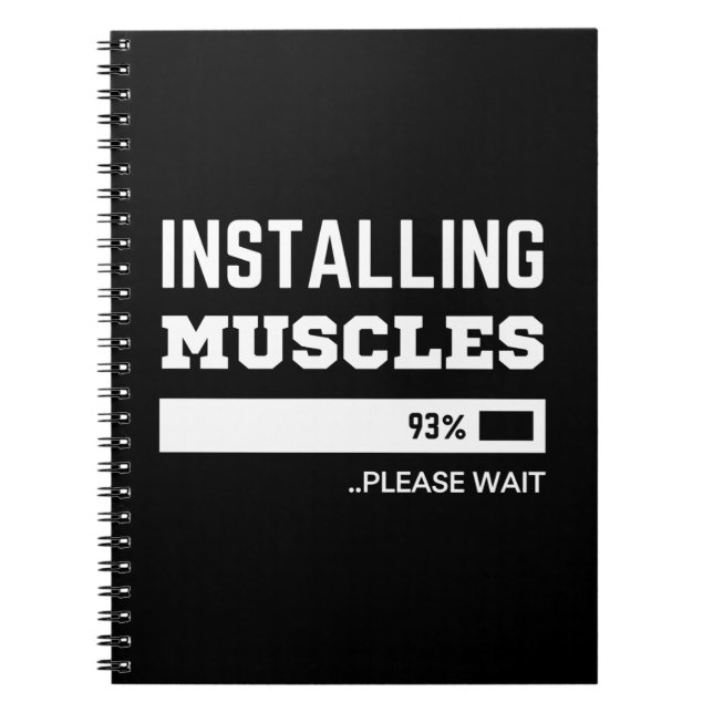 Cuaderno Fitness Funny Workout Instalar Músculos (Frente)