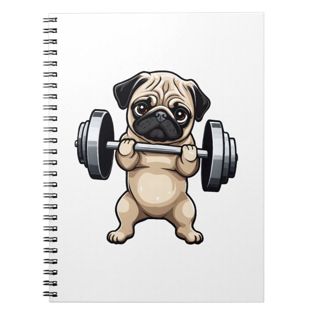 Cuaderno Fitness Pug (Frente)