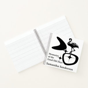Cuaderno Flamenco Atómico Retro Personalizado Moderno de Me