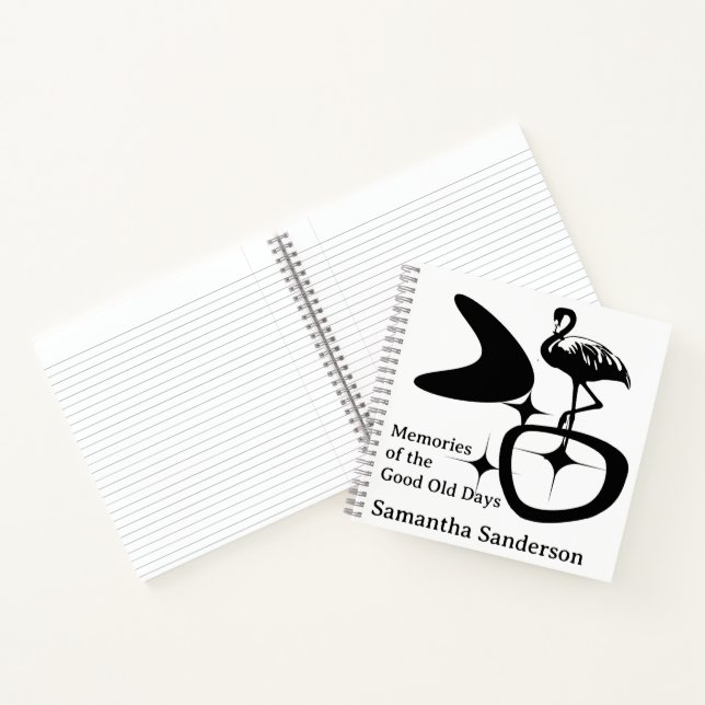 Cuaderno Flamenco Atómico Retro Personalizado Moderno de Me (Interior)