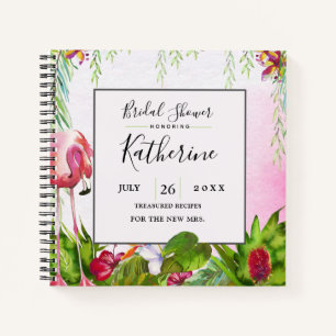 Cuaderno Flamenco Florida Tropical Floral