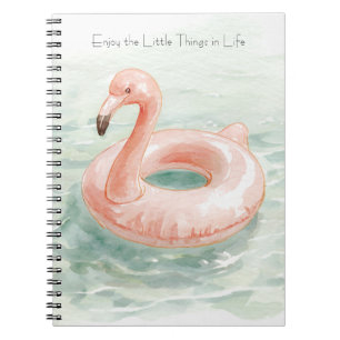 Cuaderno Flamenco Rosa de Piscina Disfruta las Pequeñas Cos