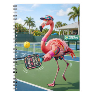 Cuaderno Flamenco Rosa Jubilado en el Club de Pickleball Tr
