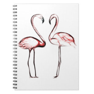 Cuaderno Flamencos Rosados Melocotón Tropical