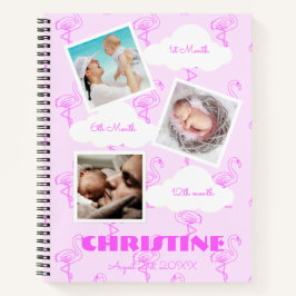 Cuaderno Flamingo 1er cumpleaños Baby Milestone