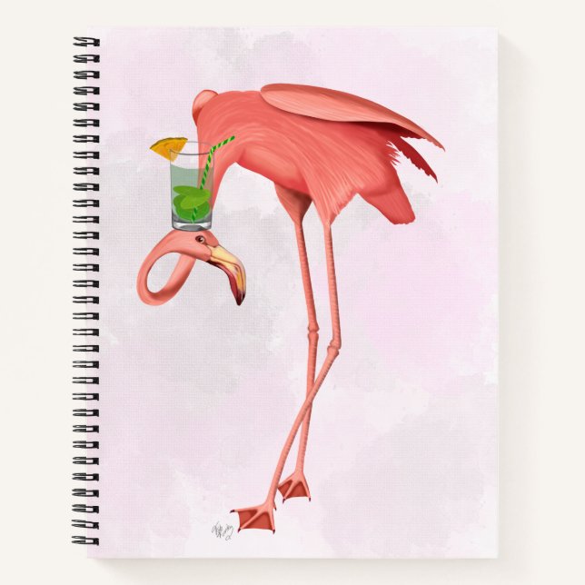 Cuaderno Flamingo con cóctel (Anverso)