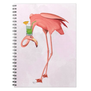 Cuaderno Flamingo con un cóctel