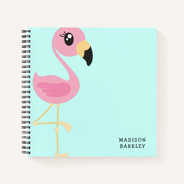 Cuaderno Flamingo Cute Niños Tropicales (Anverso)