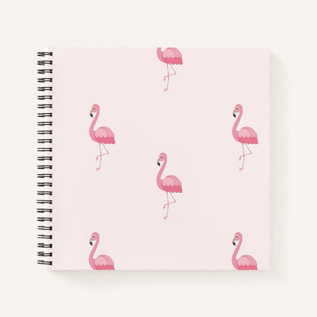Cuaderno Flamingo de pie rosado (Anverso)