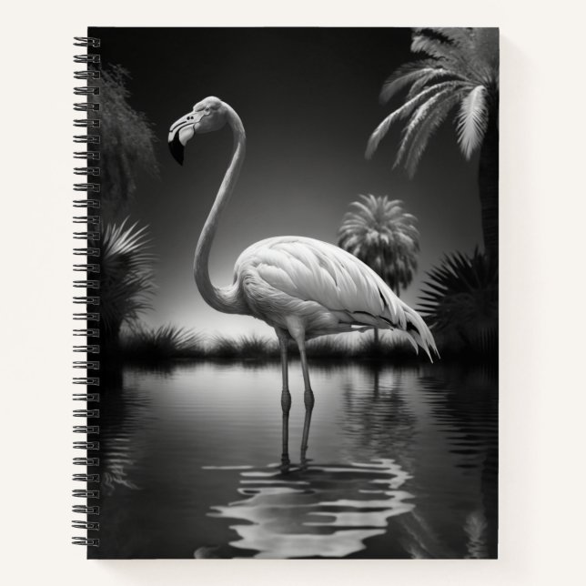 Cuaderno Flamingo en un estanque (Anverso)