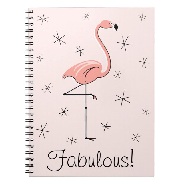 Cuaderno ¡Flamingo Fabuloso! bloc de notas de texto (Frente)