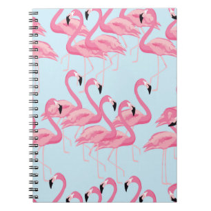 Cuaderno Flamingo Flock: Impresión tropical vintage