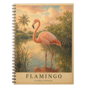 Cuaderno Flamingo Humedales del Caribe VINTAGE