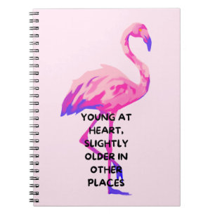 Cuaderno Flamingo Joven De Corazón Divertido Cita