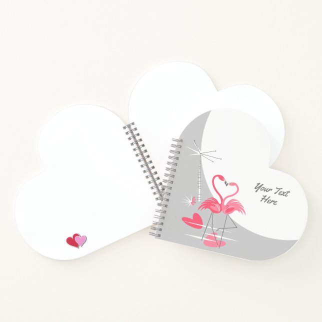 Cuaderno Flamingo Love Large Moon Text bloc de notas (Interior)