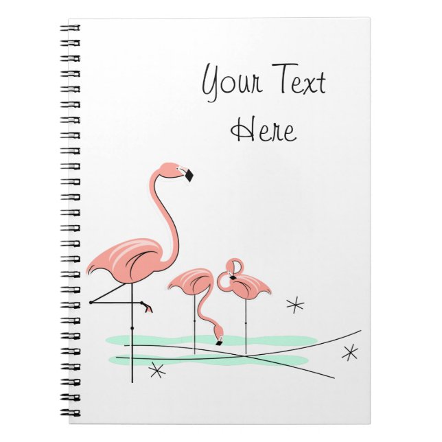 Cuaderno Flamingo Ocean Trio 4 Boletín de texto (Frente)