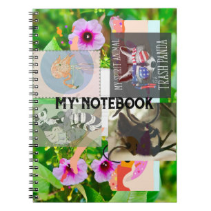Cuaderno Flamingo, Raccoon Spirit Animal, Ringtail, Floral
