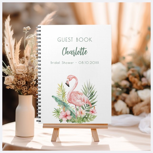 Cuaderno Flamingo rosa de la ducha de novia del libro de in (Subido por el creador)