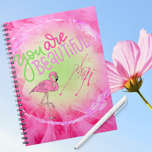 Cuaderno Flamingo Rosa Eres Hermoso Inspirador