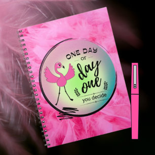 Cuaderno Flamingo rosa Un día o un día uno que decides