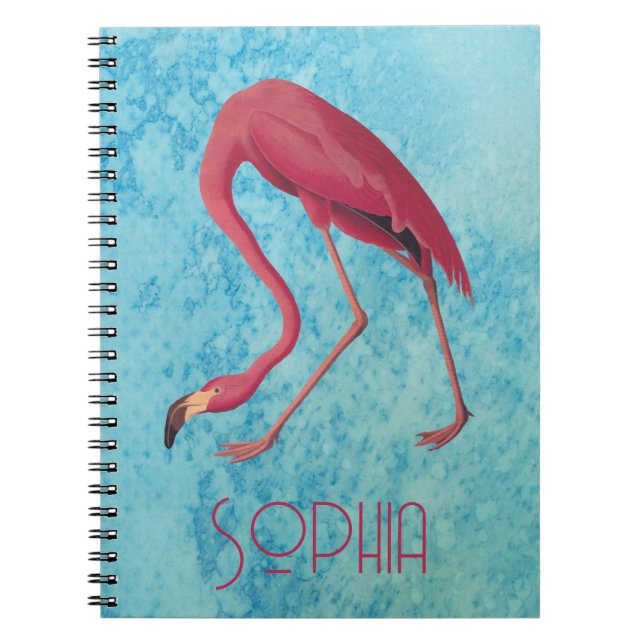 Cuaderno Flamingo rosa vintage (Frente)