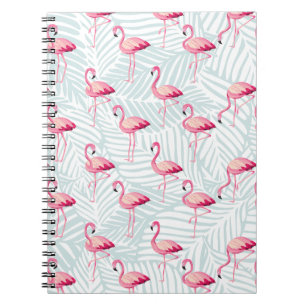 Cuaderno Flamingo rosa y hojas de palma - Cuidada