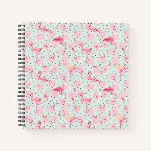 Cuaderno Flamingo Se Femeja Con Puntos De Polka
