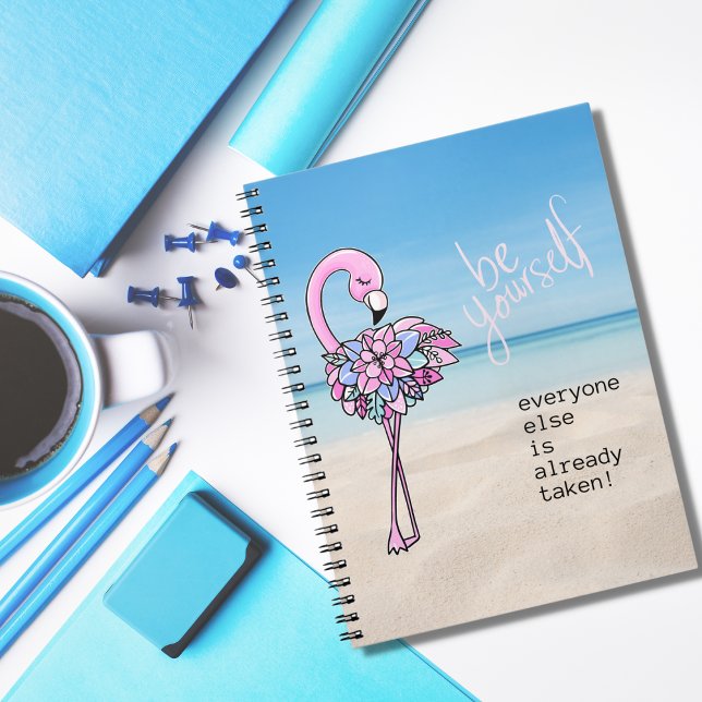 Cuaderno Flamingo Sé Tú Mismo Cita Inspiradora (Subido por el creador)