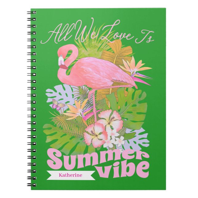 Cuaderno Flamingo Summer Green (Frente)