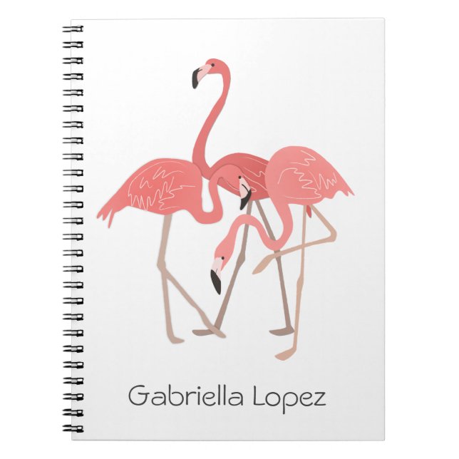 Cuaderno Flamingo Trio Personalizado (Frente)