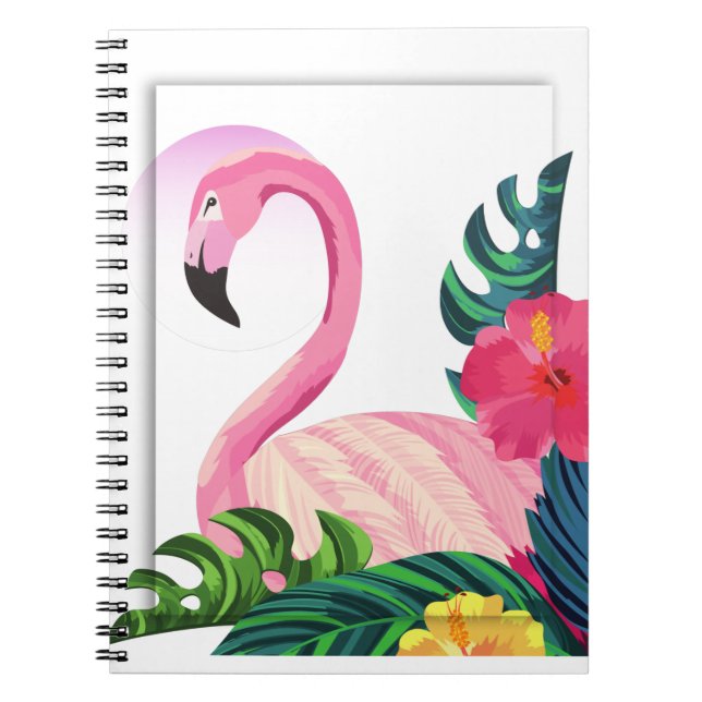 Cuaderno flamingo tropical estético (Frente)