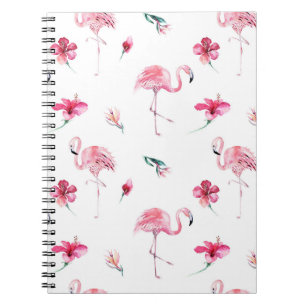Cuaderno Flamingo Tropics Isla de Verano Moda Hibiscus Pink
