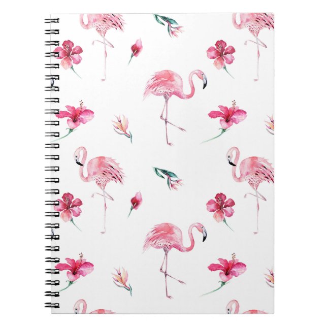 Cuaderno Flamingo Tropics Isla de Verano Moda Hibiscus Pink (Frente)