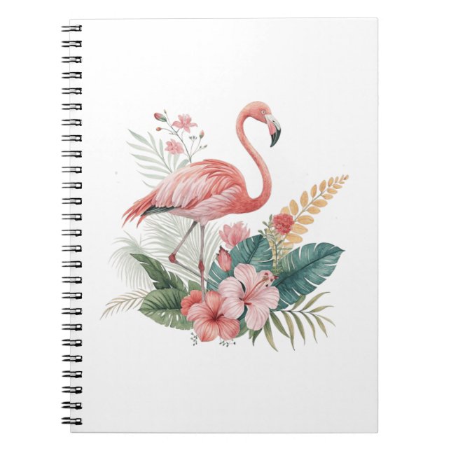 Cuaderno Flamingo With Flowers (Frente)
