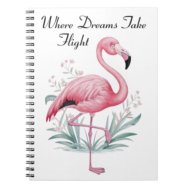 Cuaderno Flamingo y Flores (Frente)