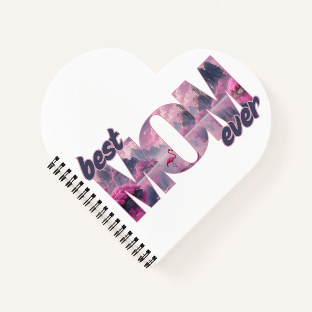 Cuaderno Flamingos in einer Traumwelt - best Mom ever (Anverso)
