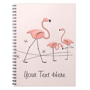 Cuaderno Flamingos Trío rosa 2 bloc de notas de texto