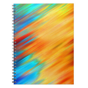 Cuaderno Flare Naranja azul colorida abstracta