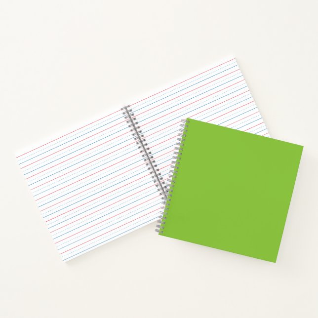 Cuaderno Flat Lime Green Background – School Texture (Interior)
