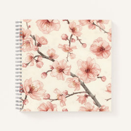 Cuaderno Flaurel sin Costuras de Flor de Cerezo Delicada