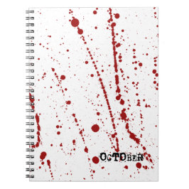 Cuaderno Flauta Spatter de Sangre manchado de sangre