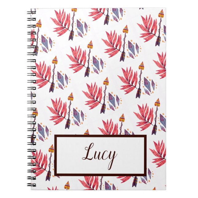 Cuaderno Flecha acuarela y diamantes (Frente)