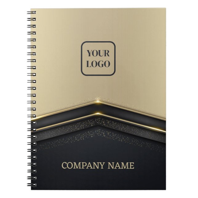 Cuaderno Flecha de lujo Beige y Oro Negro (Frente)