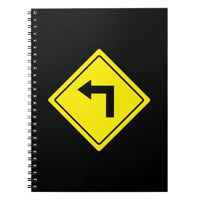 Cuaderno Flecha izquierda giratoria | Rótulo de tráfico | B (Frente)